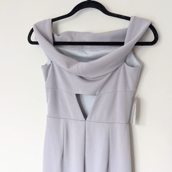 NEW KATIE MAY x REVOLVE Legacy Dove Gray Formal Evening Maxi Gown Dress Size 4 - Picture 5 of 9